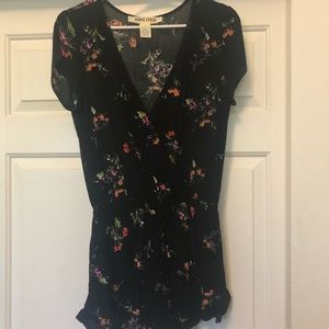 Black Floral Mimi Chica Romper